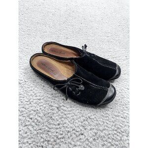 Women's Naturalizer Natural Soul Black Slip On Round Toe Comfort Mules Size 8.5